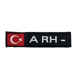 A RH (-) Negatif Bayraklı Patches Arma Yama Peç