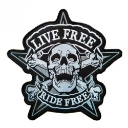 Live Free Ride Free Patches Arma Peç Sırt Yaması