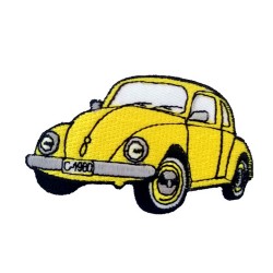 Vosvos Volkswagen Beetle Sarı Araba Patches Arma Peç Kot Yaması