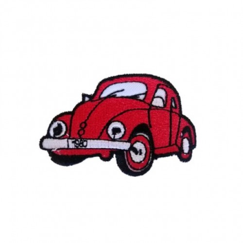 Vosvos Volkswagen Beetle Kırmızı Araba Patches Arma Kot Yaması