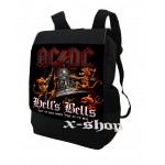 Acdc Hells Bells Okul Kolej Sırt Çantası 